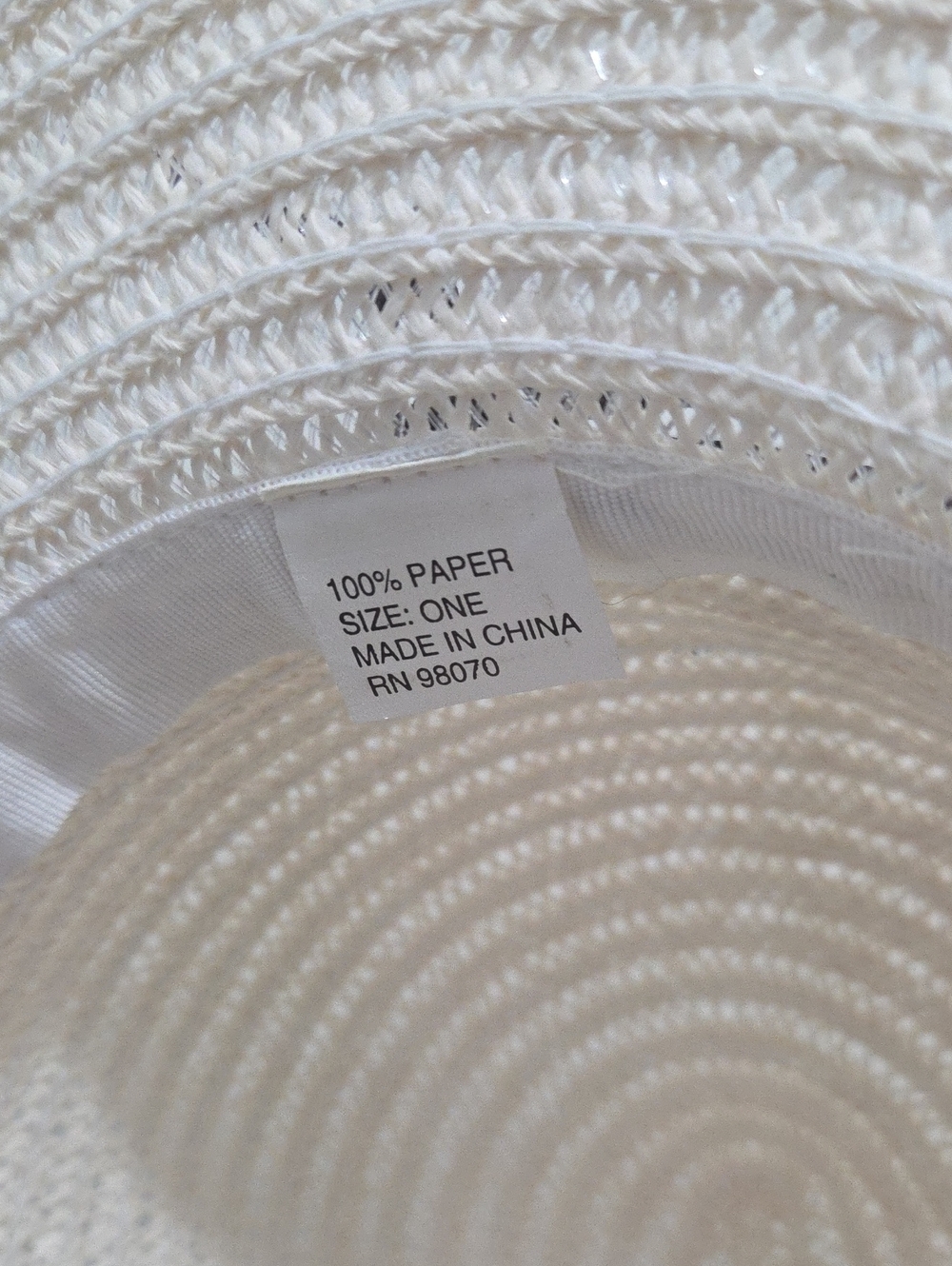 Wide Brim Straw Sun Hat with Brown Band - Picture 3 of 4